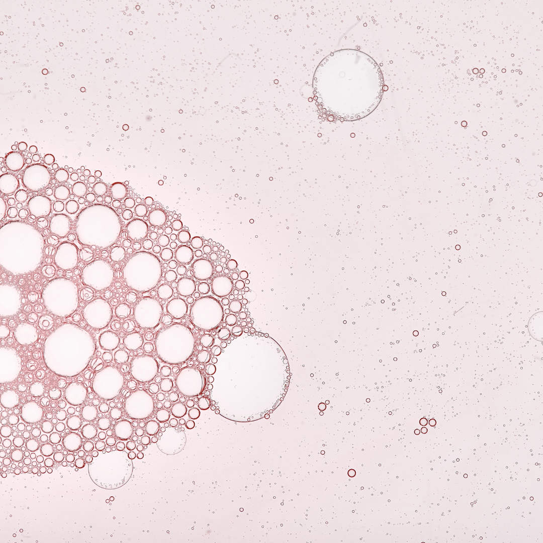 Pink bubble cleanser